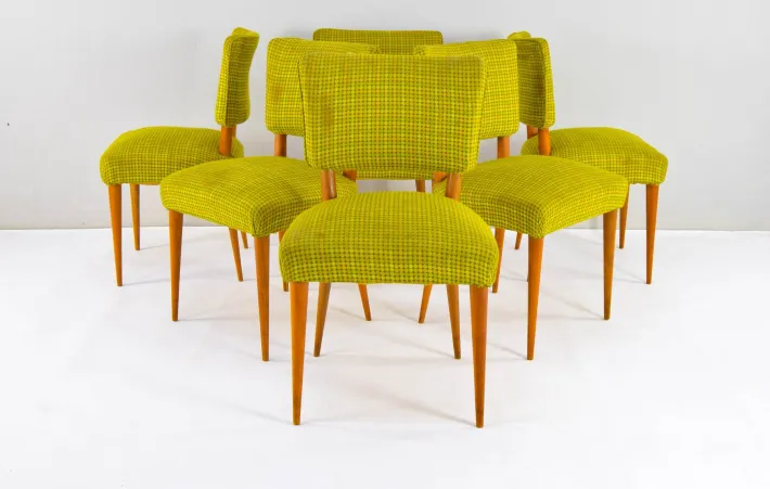 Pamono Vintage Danish Dining Chairs in Teak, 1950s, Set of 6 Online
