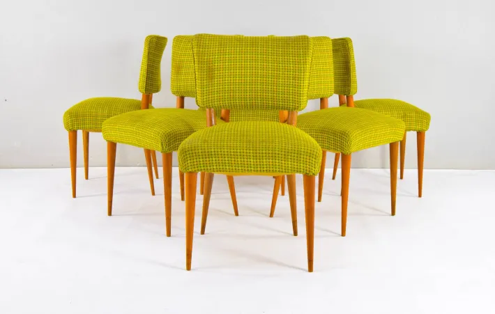 Pamono Vintage Danish Dining Chairs in Teak, 1950s, Set of 6 Online