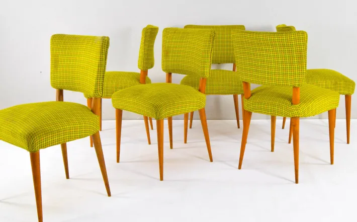 Pamono Vintage Danish Dining Chairs in Teak, 1950s, Set of 6 Online