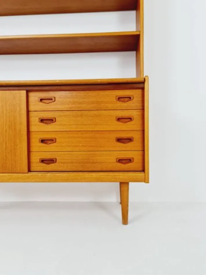 Pamono Vintage Danish Freestanding Book Case in Teak by Bengt Ruda, 1960s