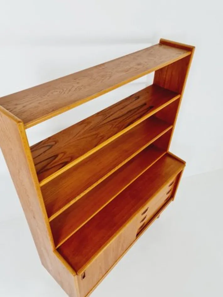 Pamono Vintage Danish Freestanding Book Case in Teak by Bengt Ruda, 1960s