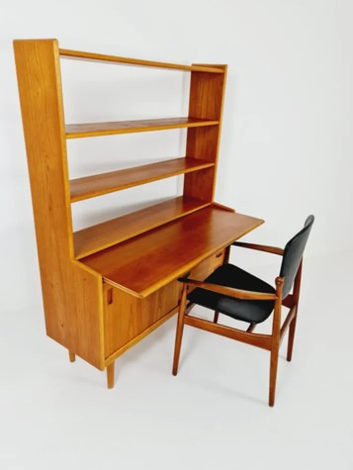 Pamono Vintage Danish Freestanding Book Case in Teak by Bengt Ruda, 1960s