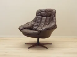 Pamono Vintage Danish Leather Swivel Chair by H.W. Klein for Bramin, 1960s Hot