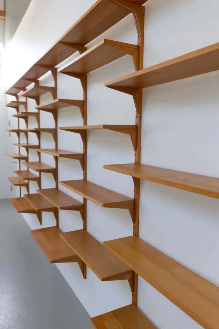 Pamono Vintage Danish Oak Modular Wall Unit by Poul Cadovius for Cado, 1960s New