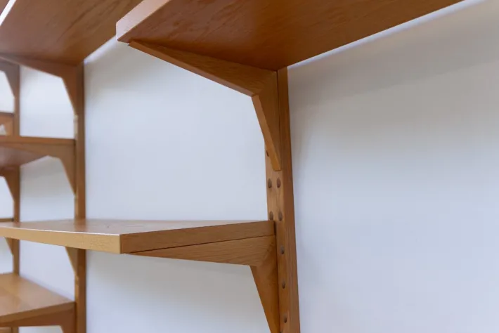 Pamono Vintage Danish Oak Modular Wall Unit by Poul Cadovius for Cado, 1960s New