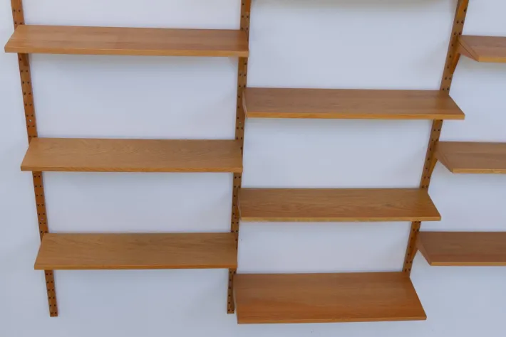 Pamono Vintage Danish Oak Modular Wall Unit by Poul Cadovius for Cado, 1960s New