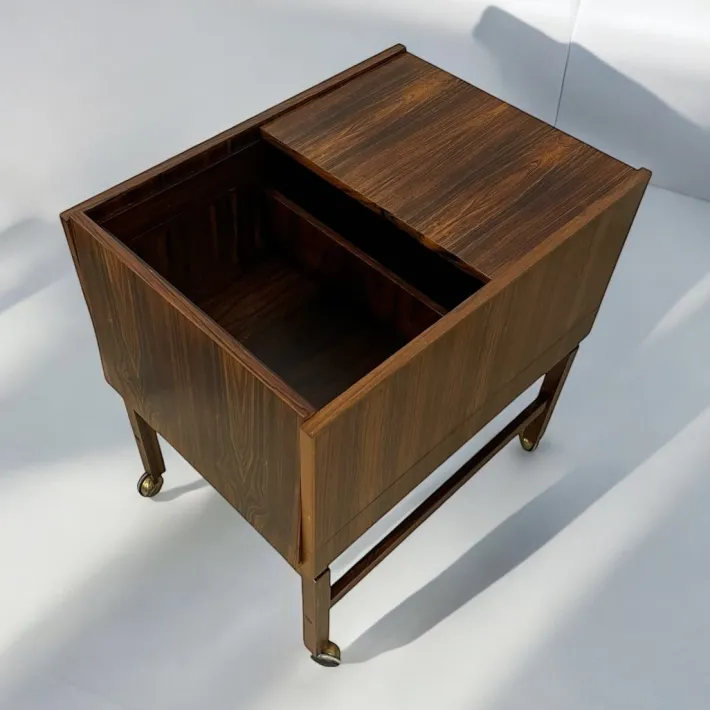 Pamono Vintage Danish Rosewood Bar Trolley by Erling Torvits