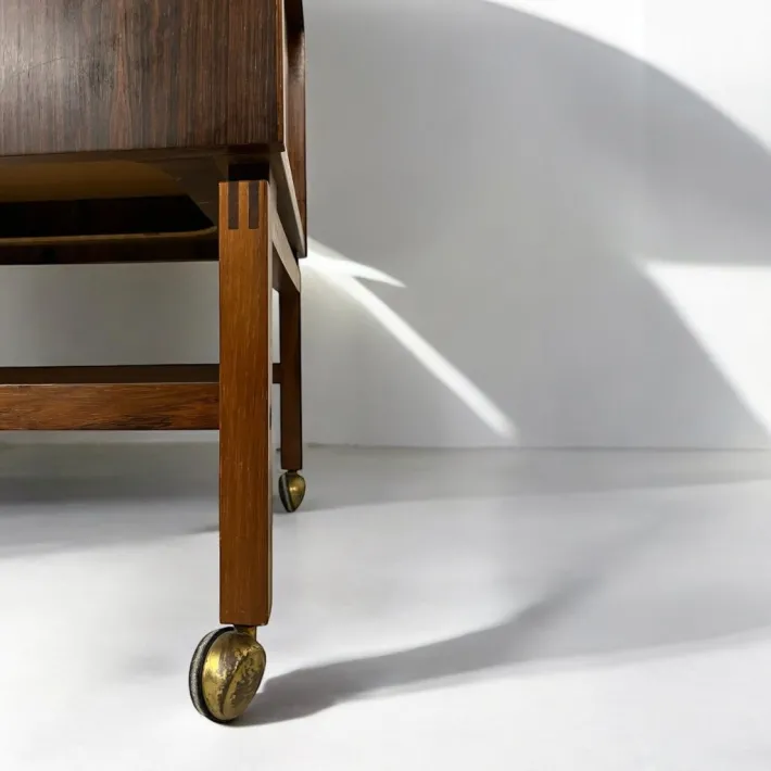 Pamono Vintage Danish Rosewood Bar Trolley by Erling Torvits