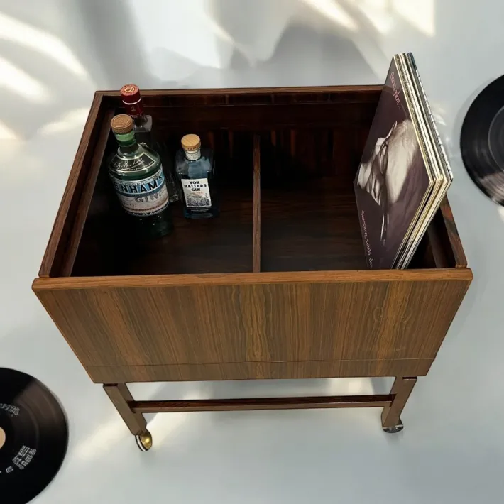 Pamono Vintage Danish Rosewood Bar Trolley by Erling Torvits