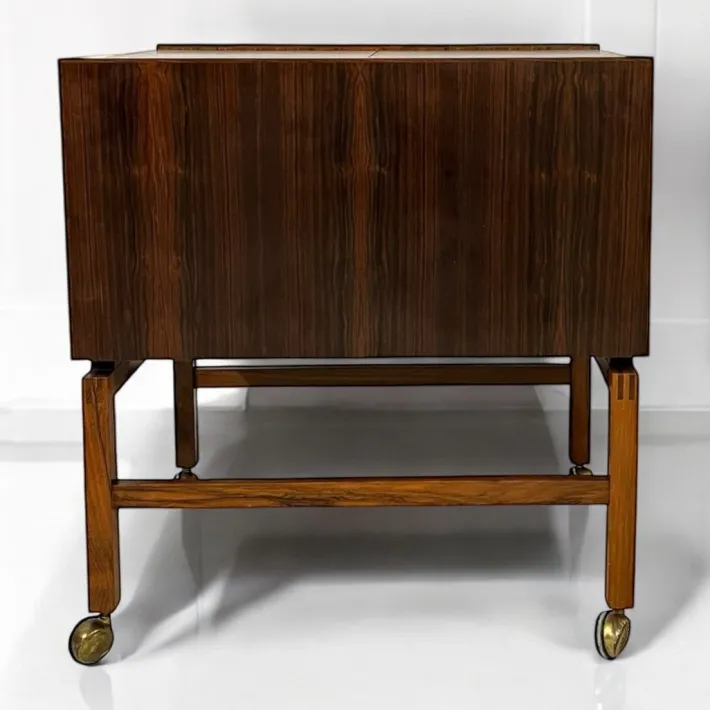 Pamono Vintage Danish Rosewood Bar Trolley by Erling Torvits