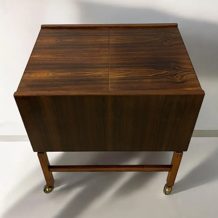 Pamono Vintage Danish Rosewood Bar Trolley by Erling Torvits