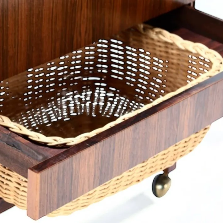 Pamono Vintage Danish Rosewood Bar Trolley by Erling Torvits