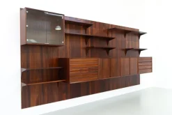 Pamono Vintage Danish Rosewood 5-Bay Modular Wall Unit by Poul Cadovius for Cado, 1960s New