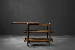 Pamono Vintage Danish Rosewood Serving Trolley by Poul Hundevad, 1960s
