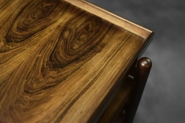 Pamono Vintage Danish Rosewood Serving Trolley by Poul Hundevad, 1960s