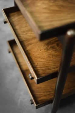 Pamono Vintage Danish Rosewood Serving Trolley by Poul Hundevad, 1960s