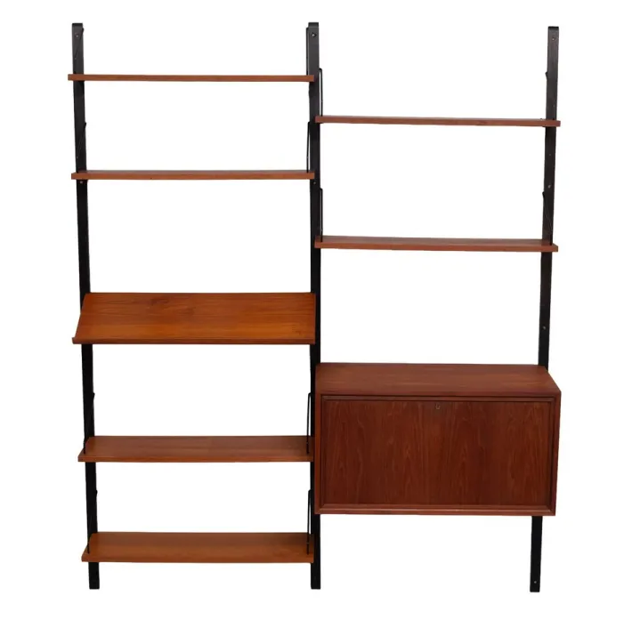 Pamono Vintage Danish Royal Wall System with Magazine Holder by Poul Cadovius, 1960s Clearance