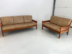 Pamono Vintage Danish Sofas attributed to Børge Jensen & Sønner, 1960s, Set of 2 Clearance
