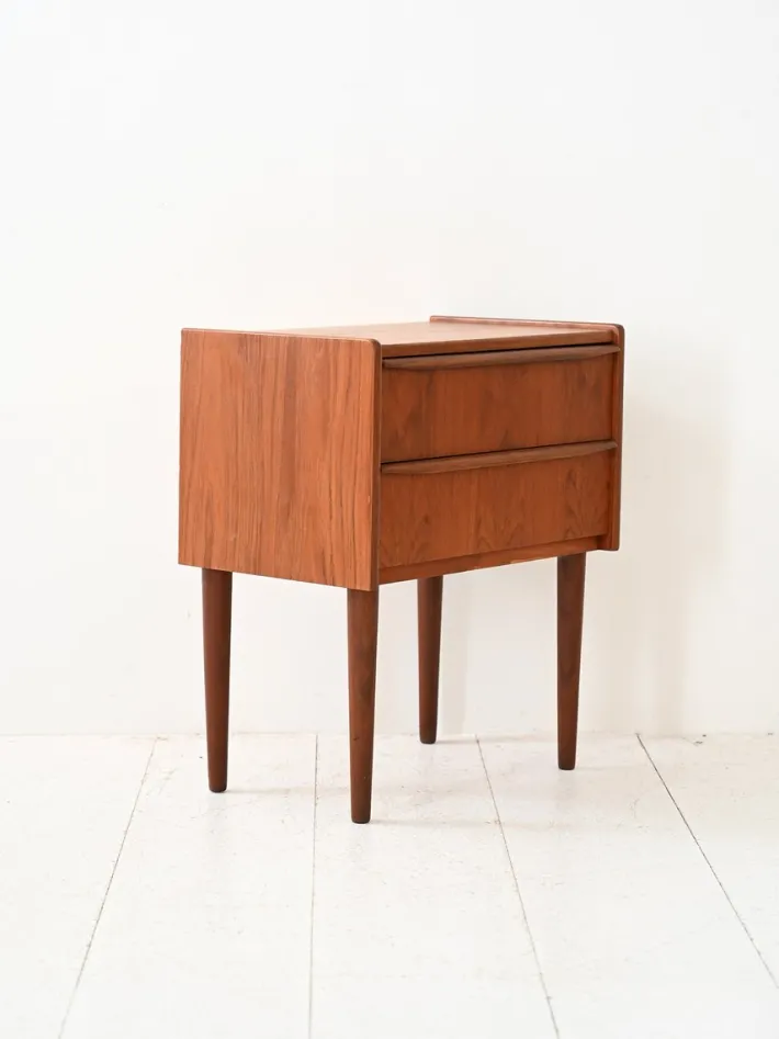 Pamono Vintage Danish Teak Bedside Table, 1960s New