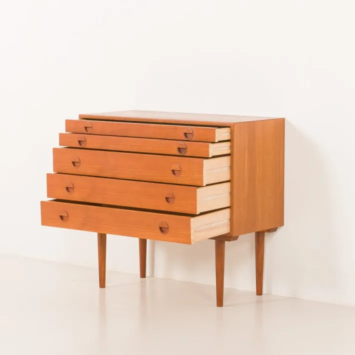 Pamono Vintage Danish Teak Chest of Drawers by Rud Thygesen and Johnny Sørensen for HG Furniture, 1960s
