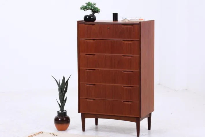 Pamono Vintage Danish Teak Chest of Drawers, 1960s Online