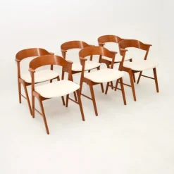 Pamono Vintage Danish Teak Dining Chairs from Korup Stolefabrik, 1960s, Set of 6 New