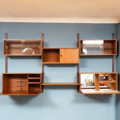 Pamono Vintage Danish Three-Bay Wall System by Poul Cadovius, 1960s Online