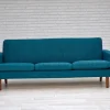 Pamono Vintage Danish Three-Seater Sofa in Wool and Teak, 1970s New