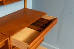 Pamono Vintage Danish Two-Bay Wall System Bookcase in Teak by Poul Cadovius Hot