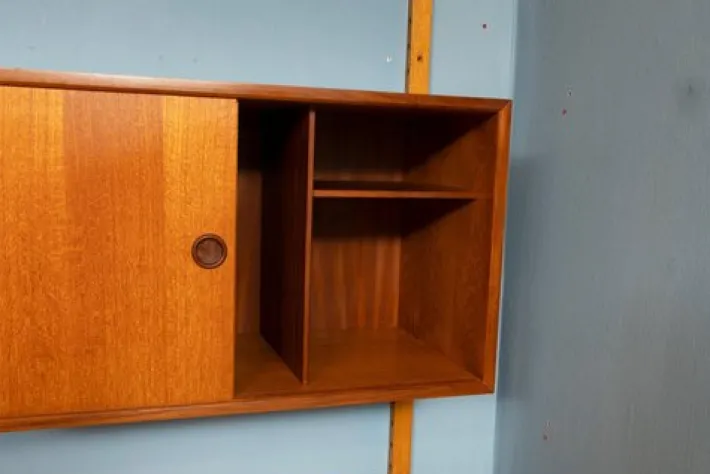 Pamono Vintage Danish Two-Bay Wall System Bookcase in Teak by Poul Cadovius Hot