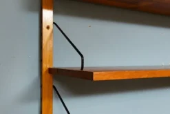 Pamono Vintage Danish Two-Bay Wall System Bookcase in Teak by Poul Cadovius Hot