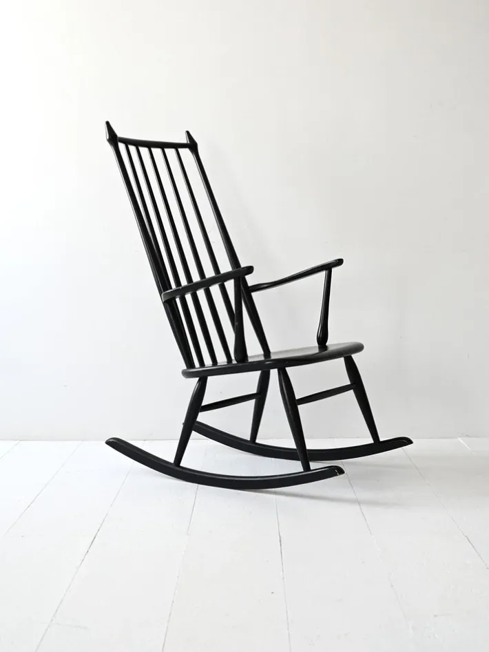 Pamono Vintage Danish Windsor Style Rocking Chair, 1950s Hot
