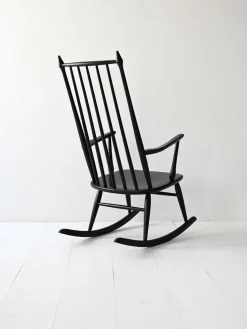 Pamono Vintage Danish Windsor Style Rocking Chair, 1950s Hot