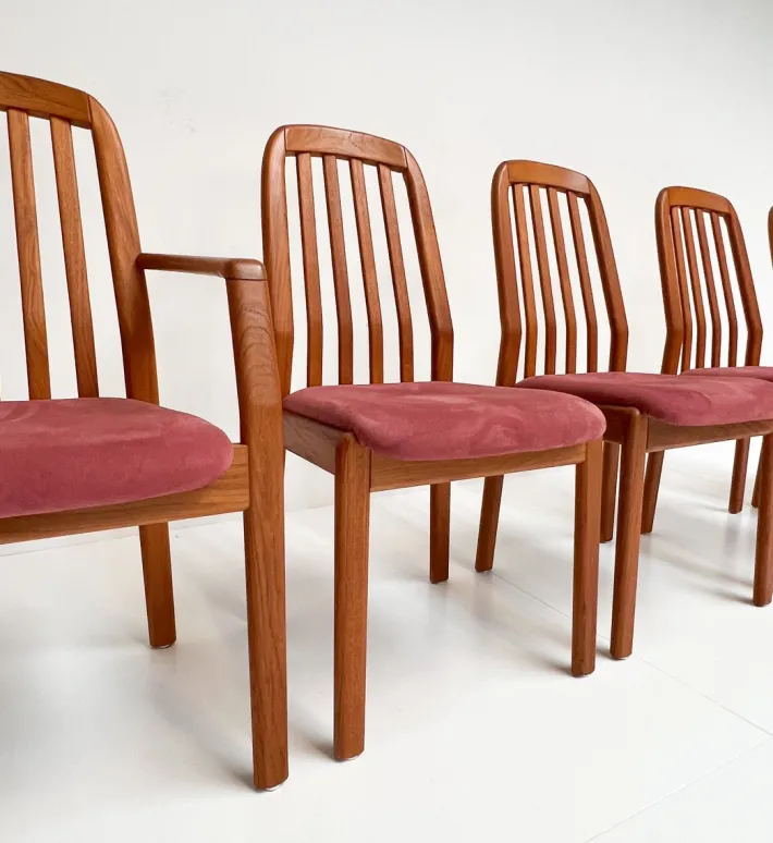 Pamono Vintage Danish Wooden Chairs from Dyrlund, 1960s, Set of 6 Clearance
