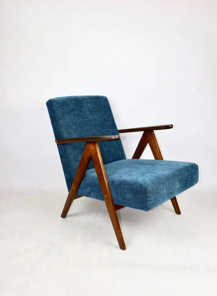 Pamono Vintage Denim Blue Armchair, 1970s Sale