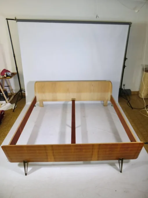 Pamono Vintage Design Double Bed, 1960s New