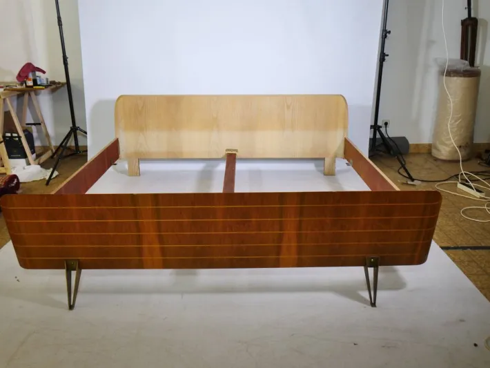 Pamono Vintage Design Double Bed, 1960s New