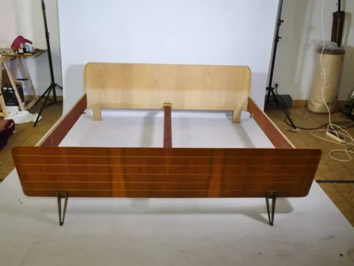 Pamono Vintage Design Double Bed, 1960s New