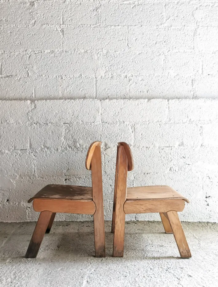 Pamono Vintage Design School Chairs by Eibe for Children, Germany, 1960s, Set of 2 Hot