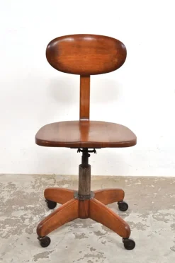 Pamono Vintage Desk Chair on Wheels by Albert Stoll for Stoll Giroflex, 1930s Clearance