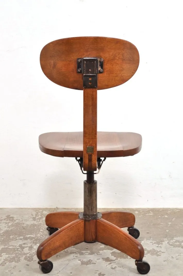 Pamono Vintage Desk Chair on Wheels by Albert Stoll for Stoll Giroflex, 1930s Clearance