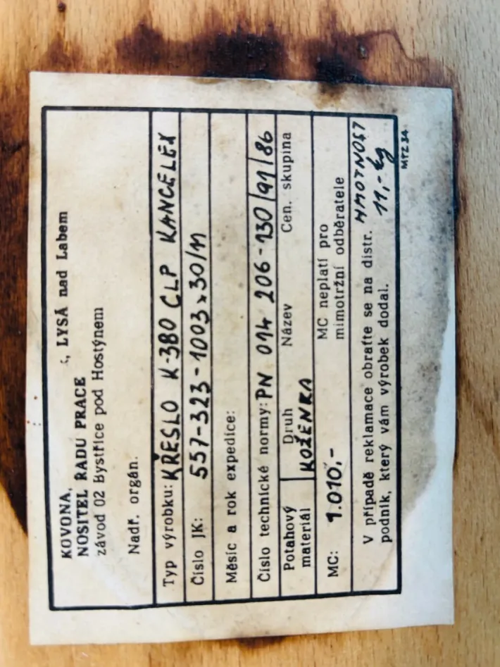 Pamono Vintage Dijon Model K-380 Office Chair by Kovona, Czechoslovakia, 1970s