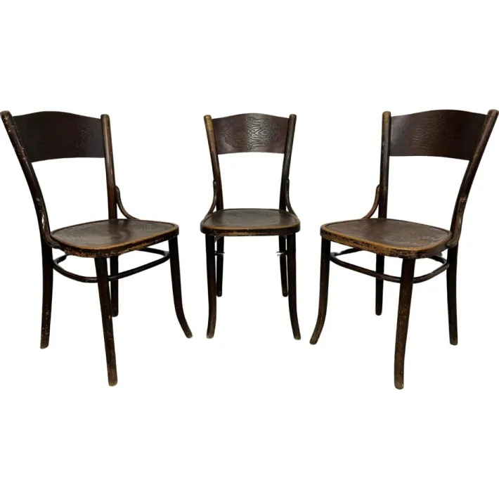 Pamono Vintage Dining Room Chairs by J&J Kohn, 1920s, Set of 3 Online