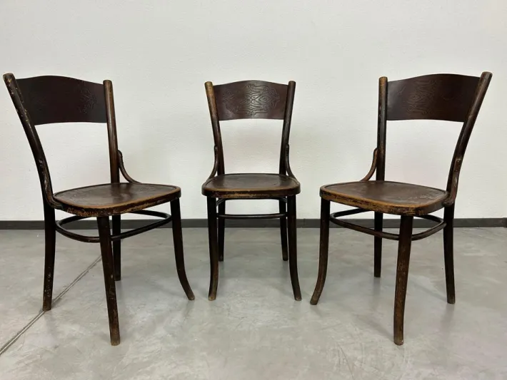 Pamono Vintage Dining Room Chairs by J&J Kohn, 1920s, Set of 3 Online