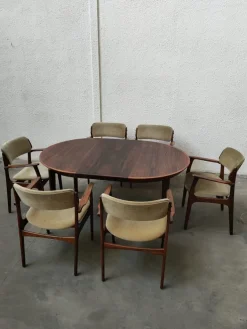 Pamono Vintage Dining Set by Erik Buck, Set of 11 Online
