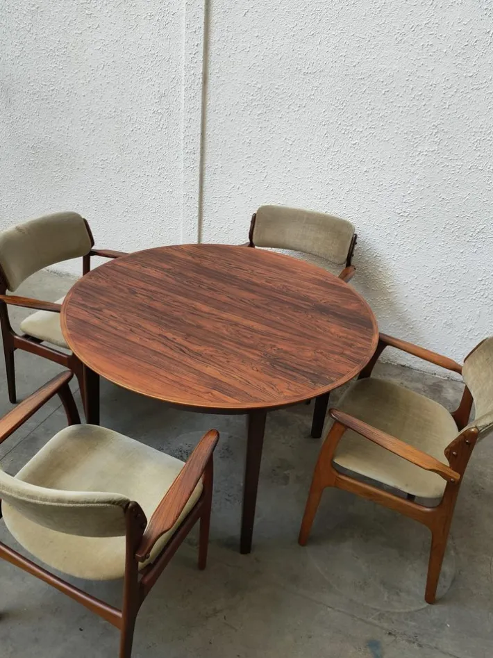 Pamono Vintage Dining Set by Erik Buck, Set of 11 Online