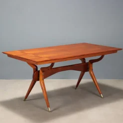 Pamono Vintage Dining Table in Mahogany Veneer, Italy, 1960s Clearance