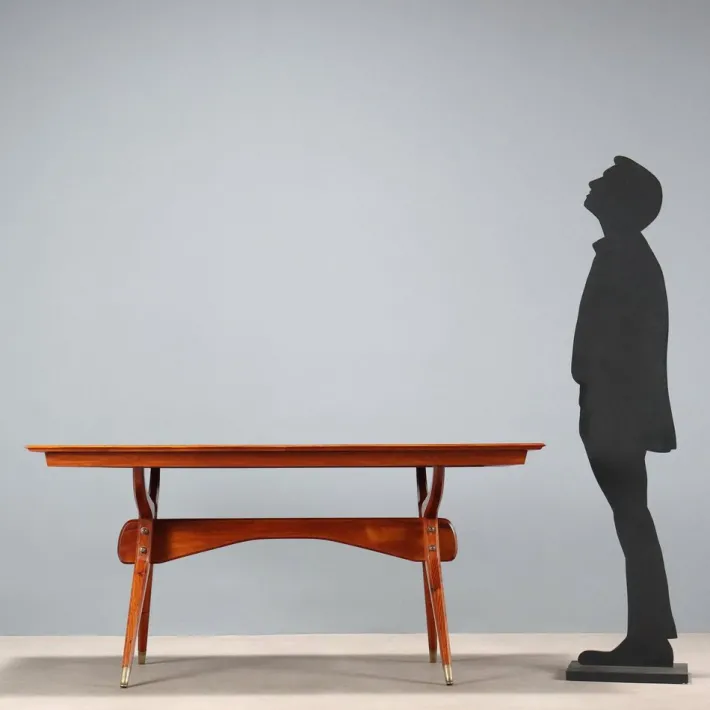 Pamono Vintage Dining Table in Mahogany Veneer, Italy, 1960s Clearance