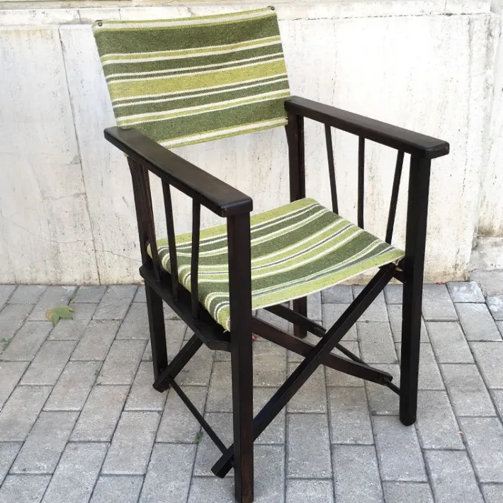Pamono Vintage Directors Chair with New Coating, Italy, 1950s
