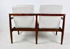 Pamono Vintage Double Sofa Bench in Ivory Bouclé, 1970s Discount